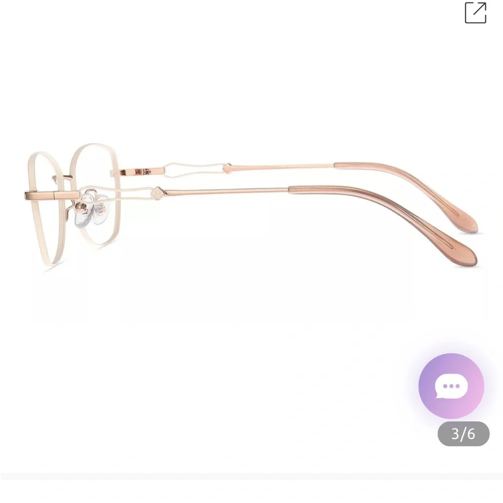 Ivory, Rose Gold fashion glasses new with case